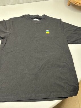 Teddy Fresh Black Long Sleeve Tee with Small Rainbow Chest Patch